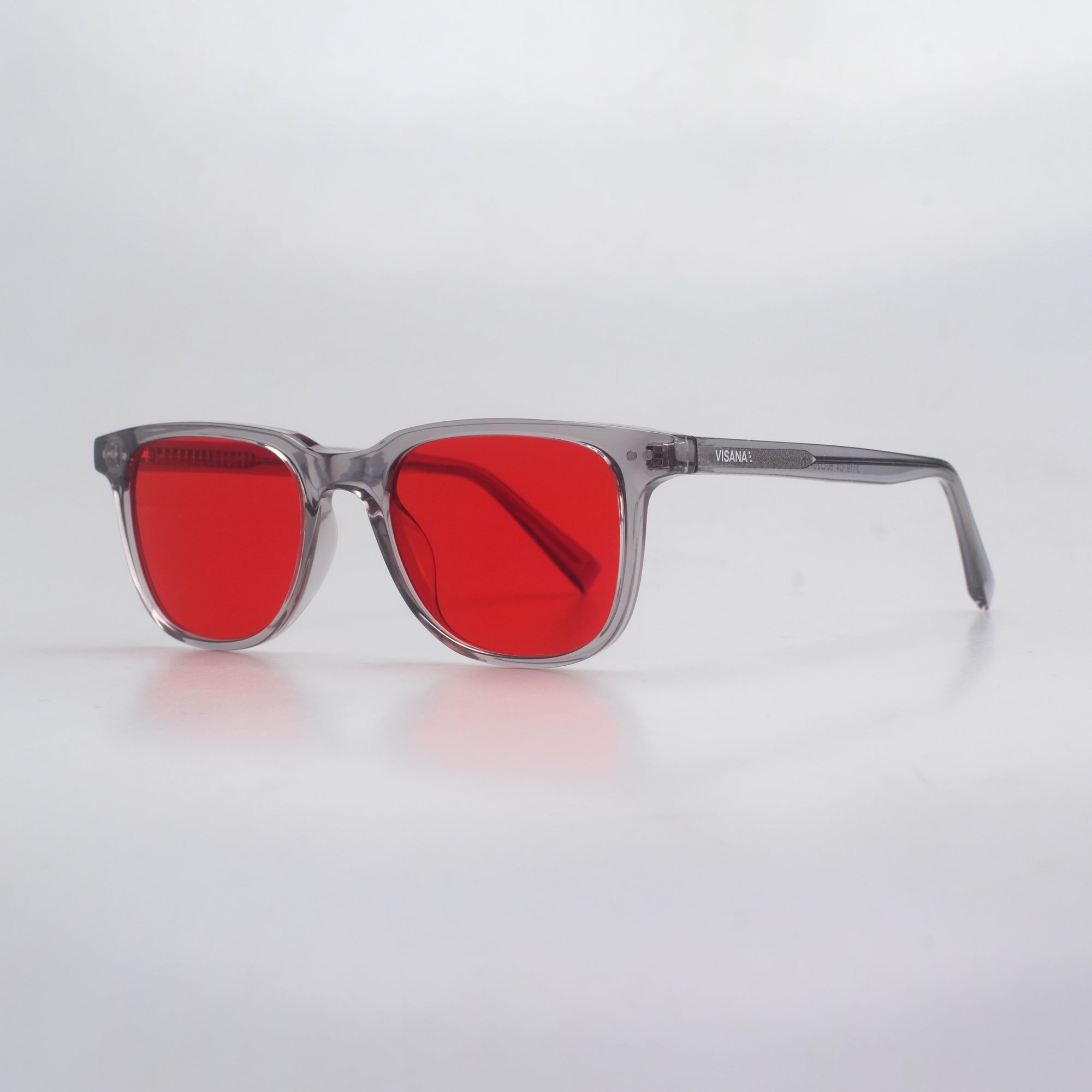 GREY TRANSPARENT RED
